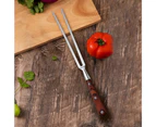 Grilling Fork Labor-saving Rust-proof Stainless Steel Thickened BBQ Skewers Fork Supplies for Home