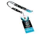 Port Adelaide AFL Lanyard with Breakaway Swivel Hook