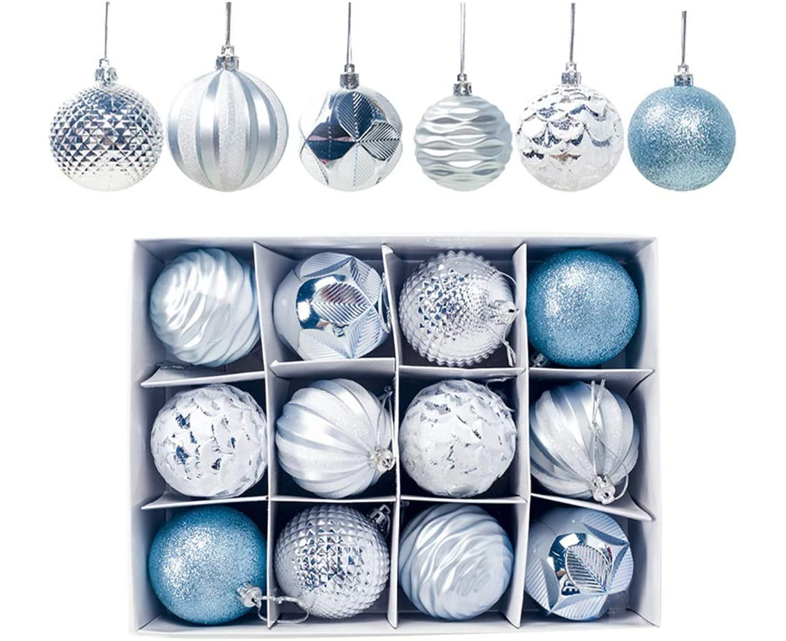 12pcs Christmas Baubles Christmas Balls Set Christmas Baubles Christmas