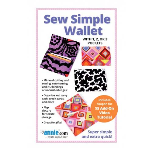 Quilting Sewing Patchwork By Annie Sew Simple Wallet Pattern Only