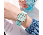Square Silicone Strap Quartz Watch for Women Square Ladies Wristwatch Digital Dial Sports Watch Simple Pink Clock Reloj Mujer