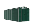 vidaXL Garden Shed Green 191x555x198 cm Galvanised Steel