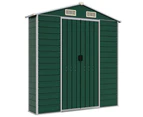 vidaXL Garden Shed Green 191x555x198 cm Galvanised Steel