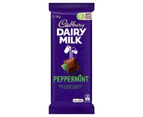 15pc Cadbury Dairy Milk Peppermint 180g Chocolate Block Confectionery Bar