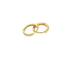 18k Yellow Gold Plated Huggie Hoop 10mm Square Sleeper Earrings