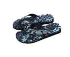 Biwiti Men's Summer Camouflage Flip-Flop Fuzzy Slippers Outdoor Beach Slippers-Navy & Blue