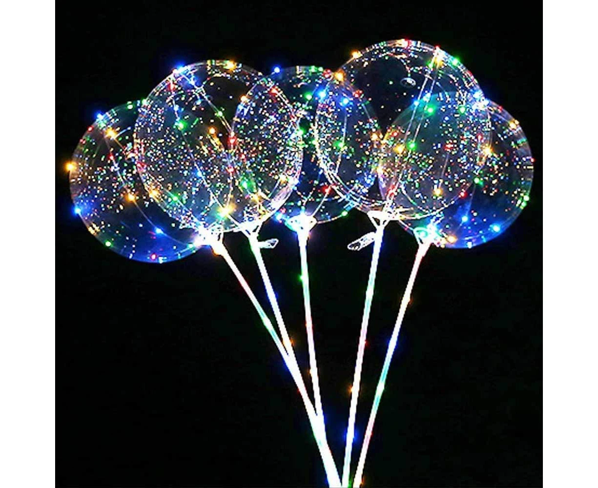 5 pieces balloons glowing balloons, led balloons with stick balloons, led balloon colorful, led balloons helium, led colorful fairy lights.