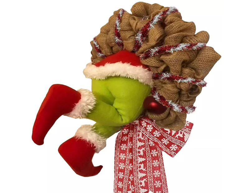 Grinch Wreath,Christmas Garland,Like the Grinch Christmas Burlap Wreath