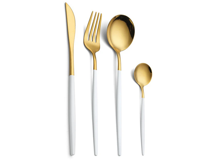 Gold Silverware Set Matte Flatware Set 304 Stainless Steel