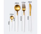 Gold Silverware Set Matte Flatware Set 304 Stainless Steel