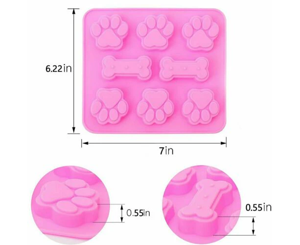 1PCS  Bone Mold Silicone Puppy Dog Bone Paw Baking Molds