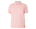 GANT Men's Regular Contrast Pique Rugger Polo Shirt - Pink