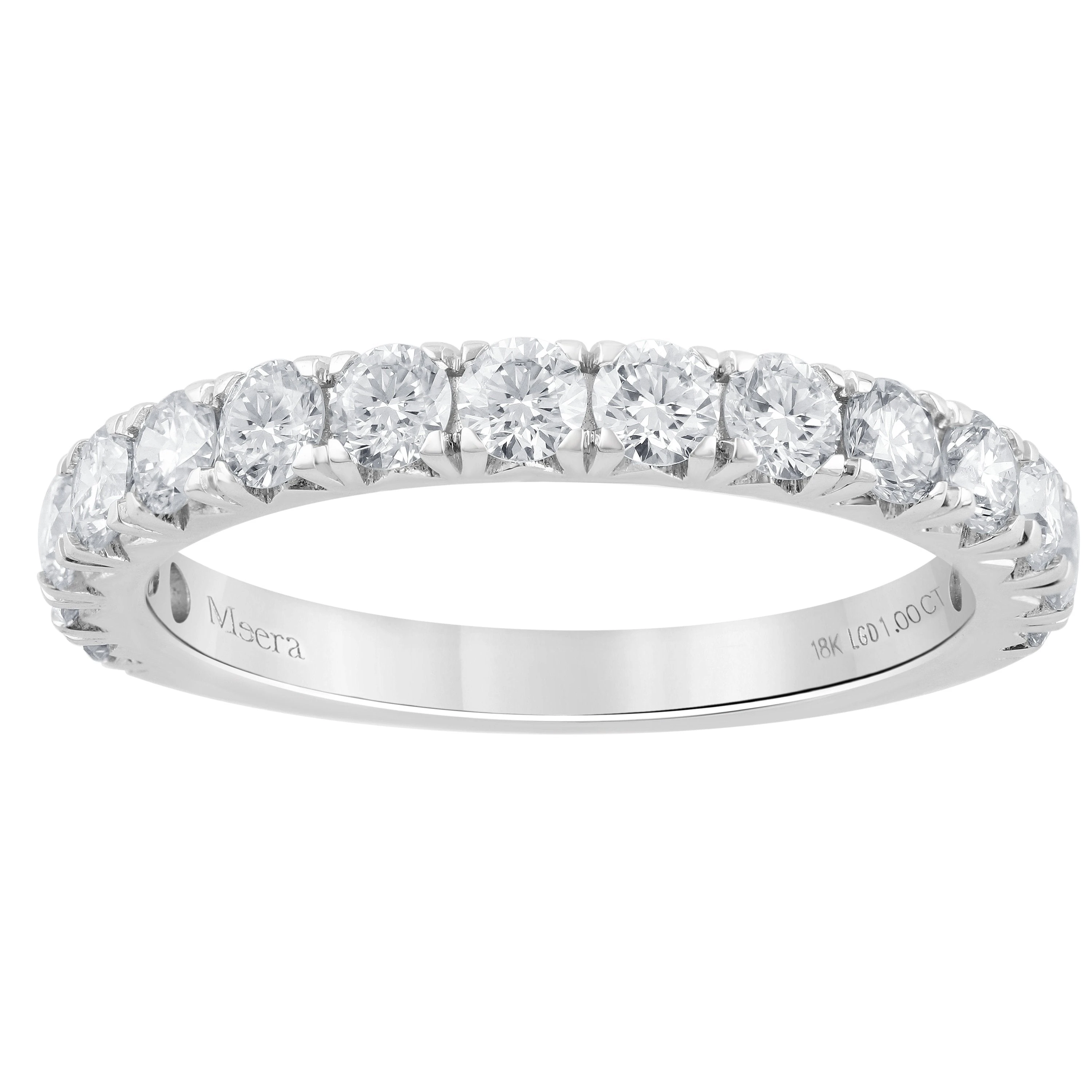 Bevilles Meera Eternity Ring with 1.00ct of Laboratory Grown Diamonds in 18ct White Gold - H