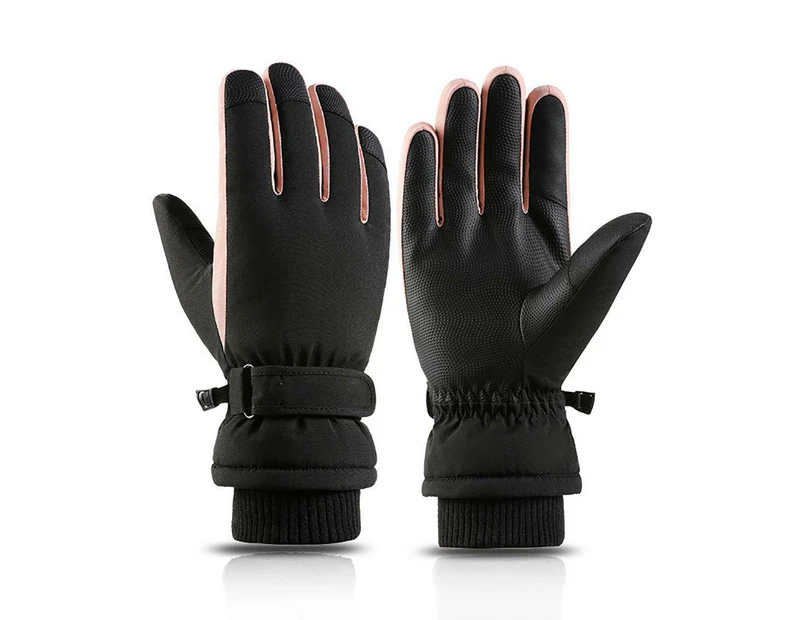 Winter Gloves Thermal Waterproof Gloves Women Windproof Touch Screen Gloves Anti Slip Warm Gloves For Driving Skiing Running Cycling Hiking