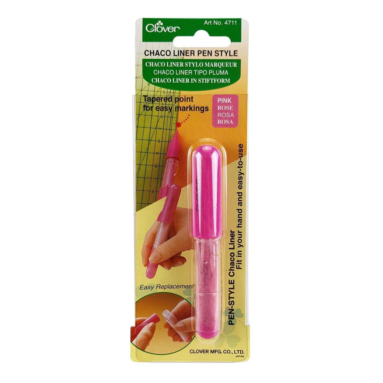 Clover Chaco Liner Pen Style PINK