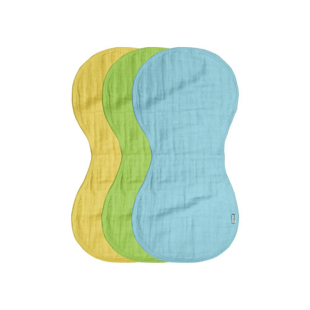 i.Play | Muslin Burp Cloths made from Organic Cotton (3pk) - Aqua/Yellow/Lime Set