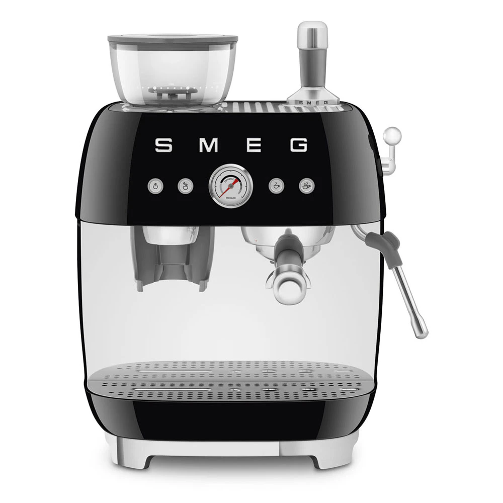 Smeg EGF03BLAU 50's Style Espresso Manual Coffee Machine Black