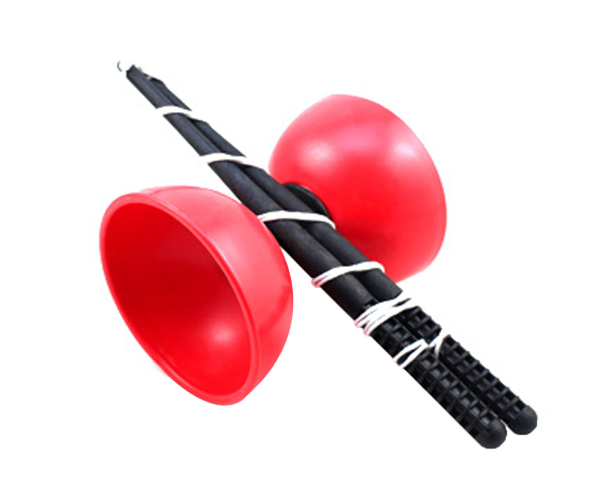 Juggling Diabolo Funny 3 Bearing Clutch Metal Sticks Chinese YOYO String Bag Toys for Kids-Red