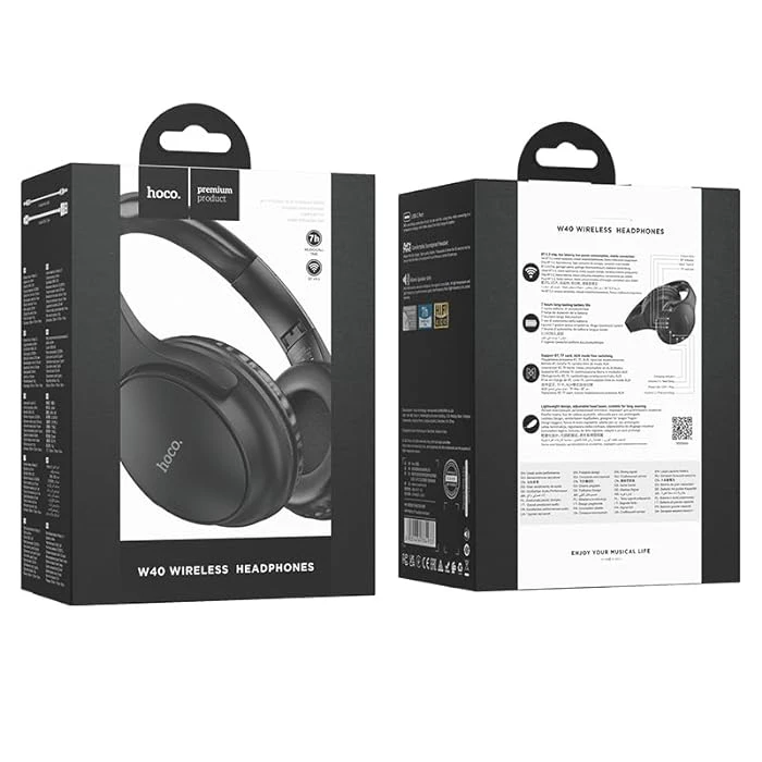 Hoco W40 Mighty Wireless Headphones - Black