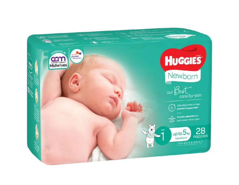 Huggies Ultra Convenience New Born 28 nappies