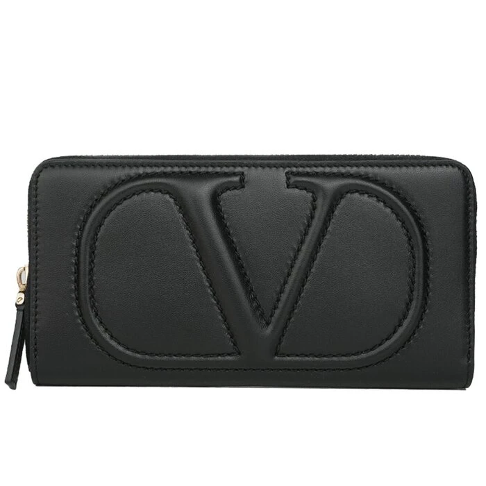 Valentino Garavani Valentino Zip around contintent wallet  Black Black