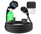 Advwin Type 2 to Type 2 EV Charging Cable 22kW 32A EV Charger 5M Portable Electric Car Charger