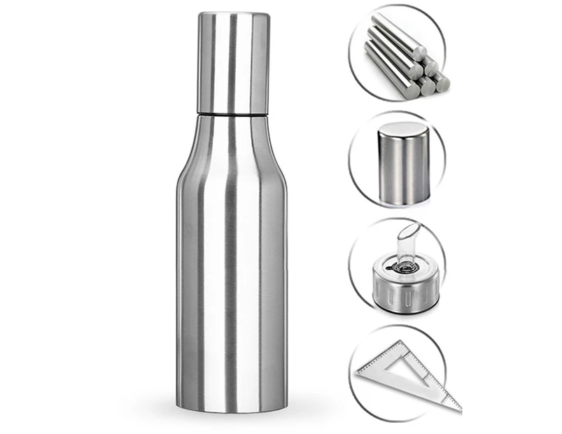 Stainless Steel Oil Dispenser Leakproof Oil Pot Bottle Oil & Vinegar Pourer Olive Oil Jug Bottle Drizzler Olive Oil Cruet(750ml)