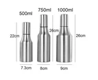 Stainless Steel Oil Dispenser Leakproof Oil Pot Bottle Oil & Vinegar Pourer Olive Oil Jug Bottle Drizzler Olive Oil Cruet(750ml)