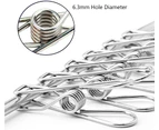 Stainless Steel Sock Drying Rack, Hanger for Drying Socks, Underwear, Insoles, Baby Clothes, Gloves 100 pegs silver
