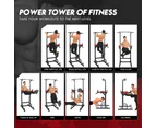 FitnessLab Power Tower Chin-Pull Up Dip Station Bench Press Multistation Weight Bench Fitness Gym