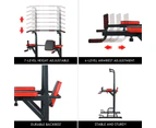 FitnessLab Power Tower Chin-Pull Up Dip Station Bench Press Multistation Weight Bench Fitness Gym