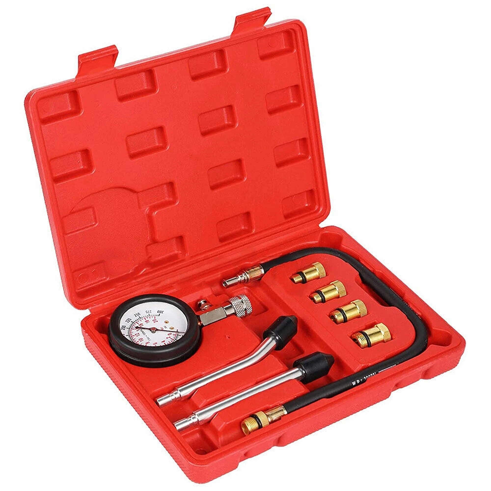 Petrol Engine Compression Test Tester Kit Set For Automotive Car Pressure Meter