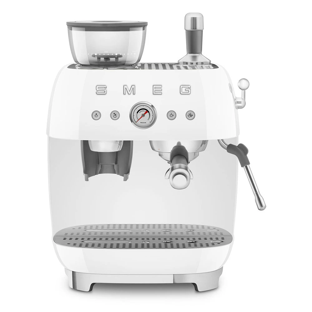 Smeg EGF03WHAU 50's Style Espresso Manual Coffee Machine White