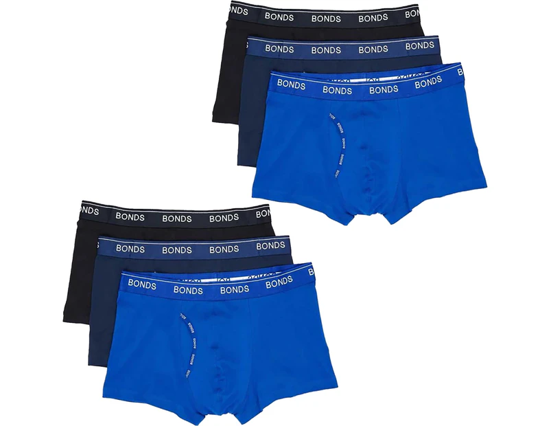 6x Bonds Guyfront Trunks Mens Briefs Boxer Black Blue Underwear Bulk MY963A