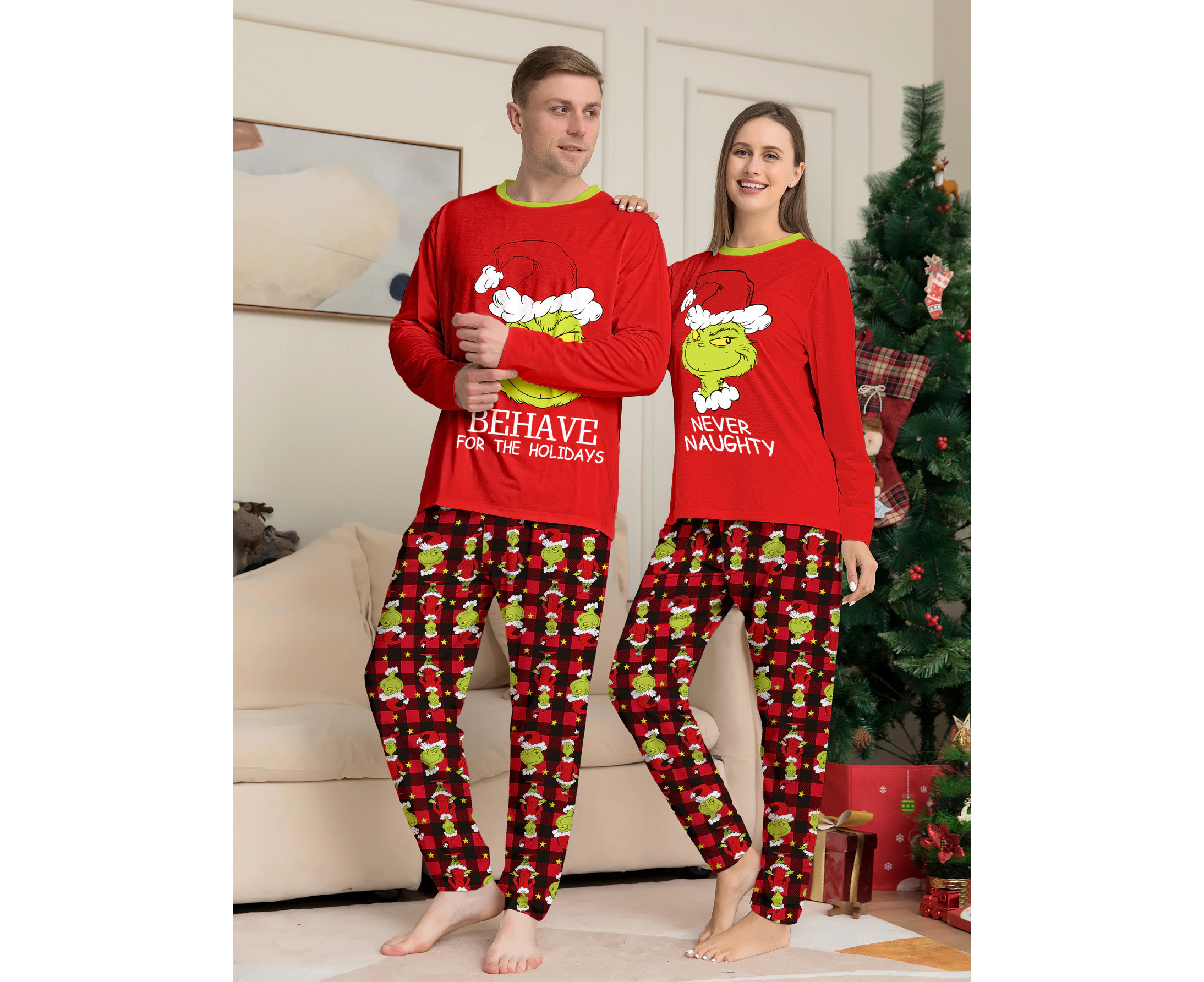 Dr. Seuss "The Grinch" Christmas Pajama - Adults Sleepwear Sets