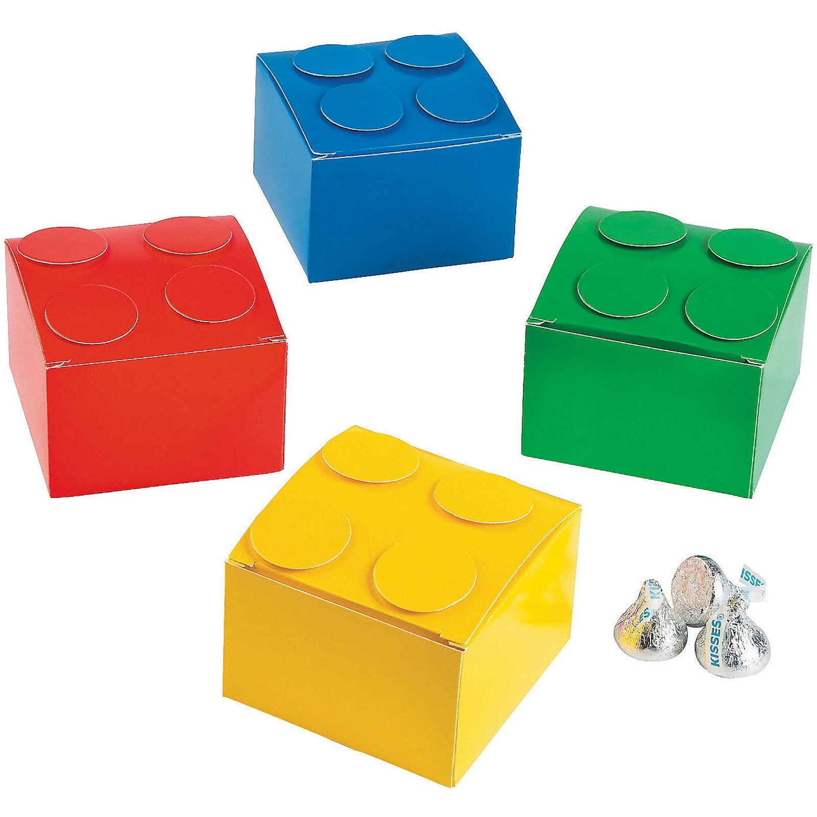 Coloured Brick Party Favour Boxes (Pack of 6)