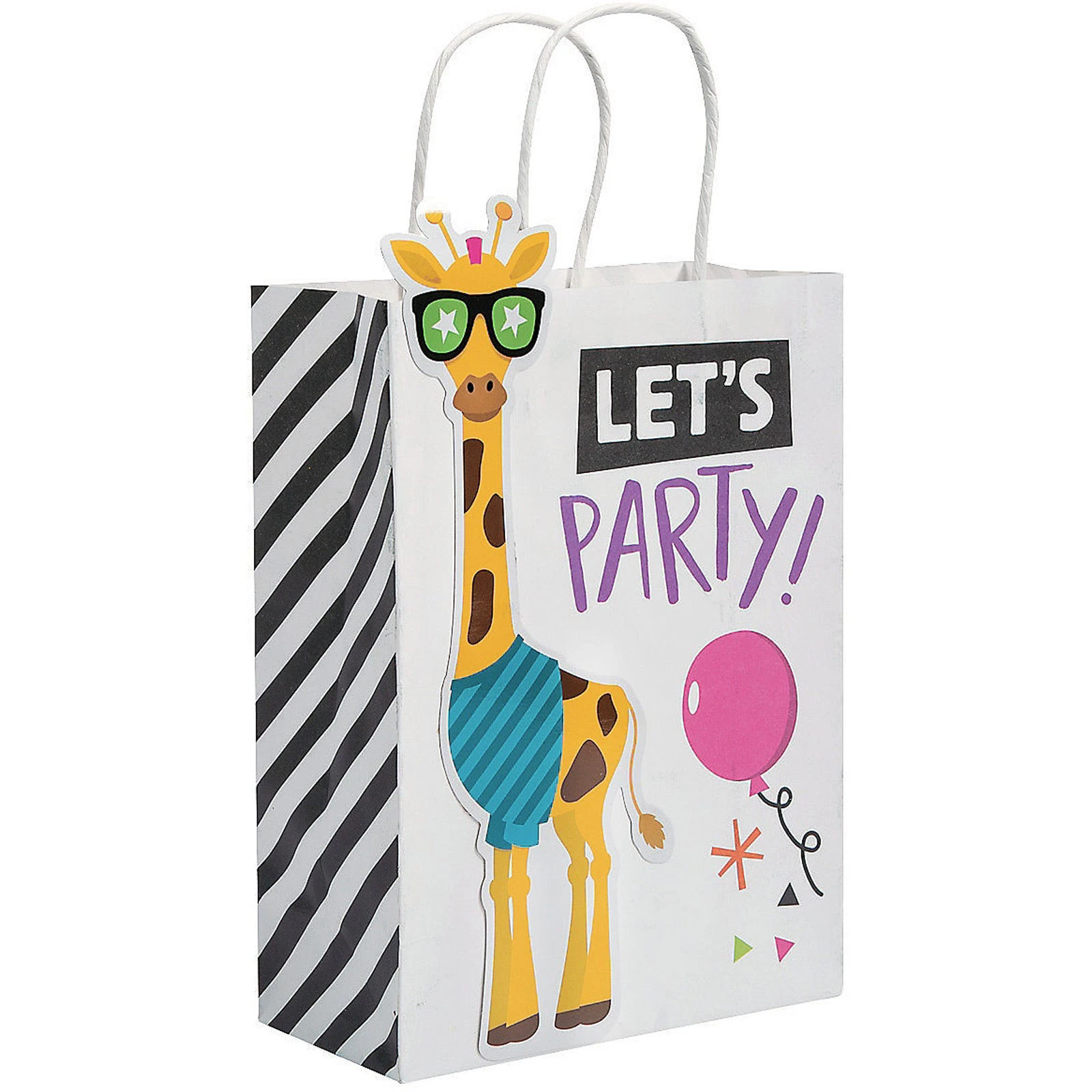 Party Animal Giraffe Paper Gift Bags (Pack of 12)