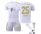 Thomas Muller #25 Jersey Bundesliga Bayern Munich 202223 Men's Soccer T-shirts Jersey Set Kids Youths