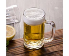 36 x GLASS STEIN BEER MUG WITH HANDLE 400mL | Clear Stein Beer Mugs Cups Dimpled Glass Beer Stein Mug Dimpled Beer Tankards with Large Handle