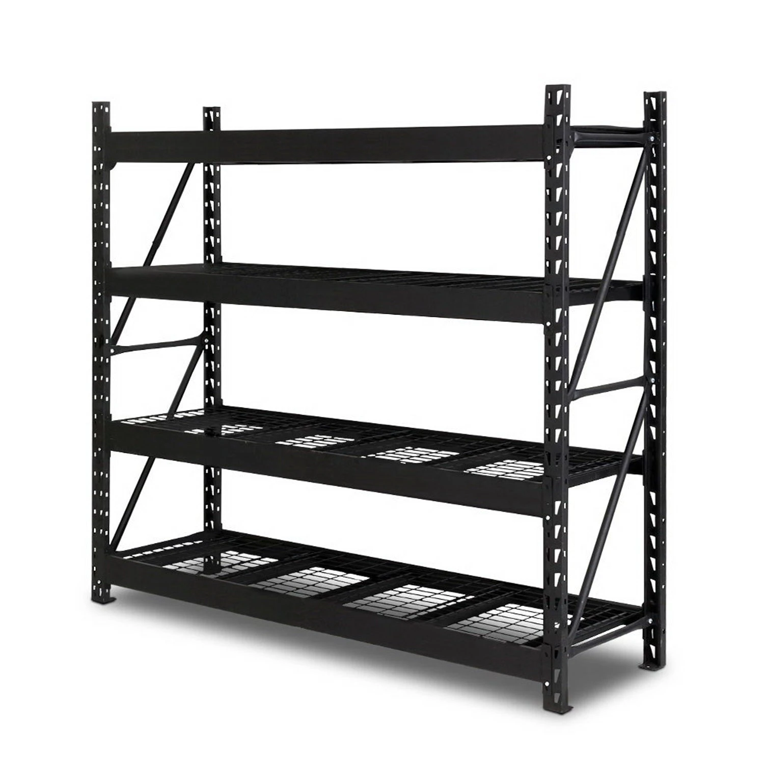 Storage Shelf Rack 4 Tiers Black - 2M