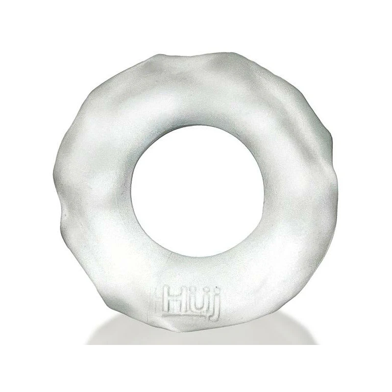 Oxballs Hunkyjunk Fractal Tactile Cockring - Clear Ice