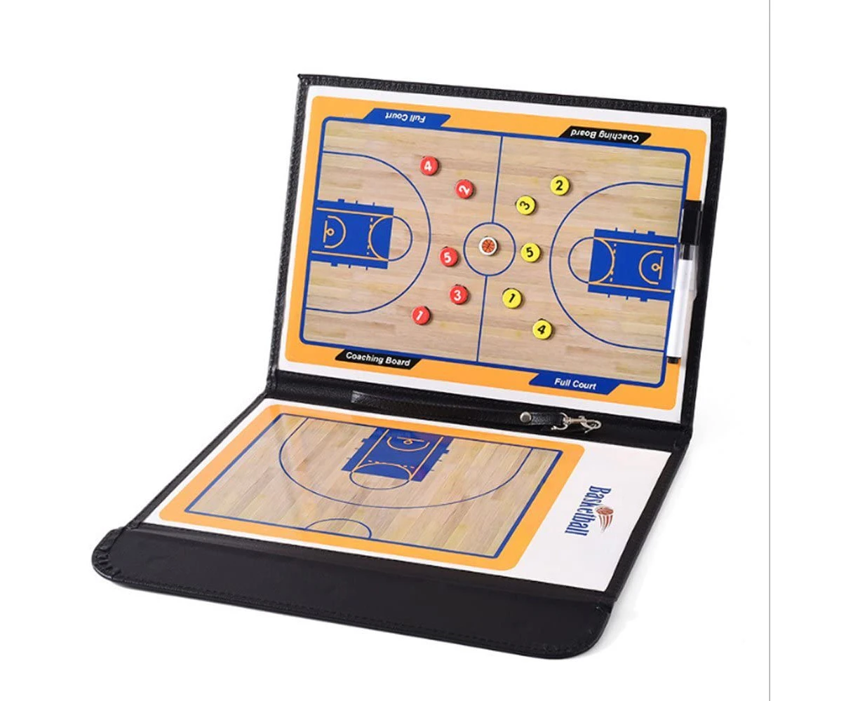 Basketball Coaching Board Coaches Clipboard Tactical Magnetic Board Kit with Dry Erase, Marker Pen and Zipper Bag