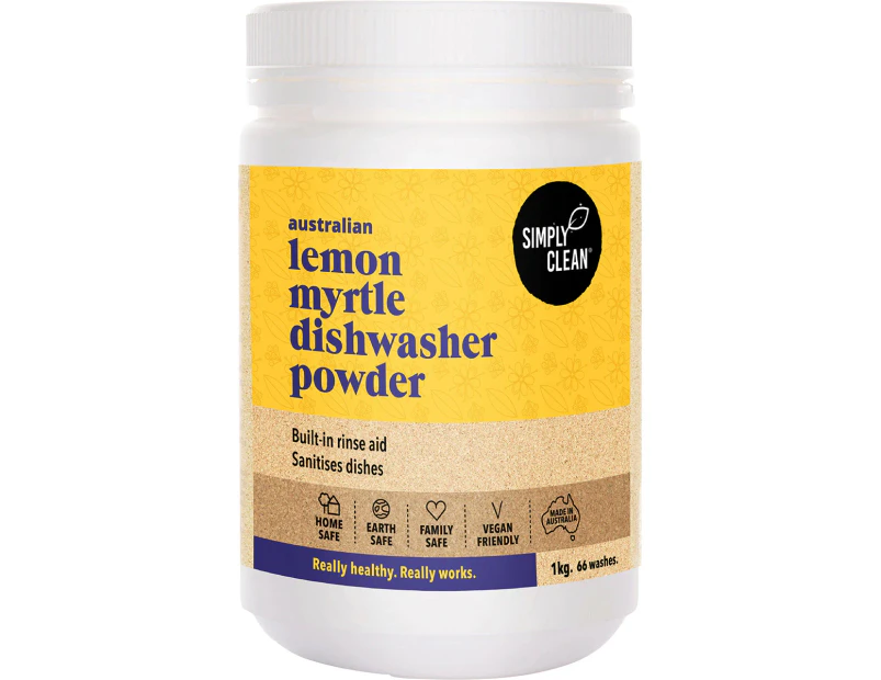 Simply Clean Lemon Myrtle Dishwasher Powder 1kg