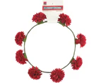 Red Wire Dahlia Flower Crown