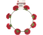 Red Wire Dahlia Flower Crown