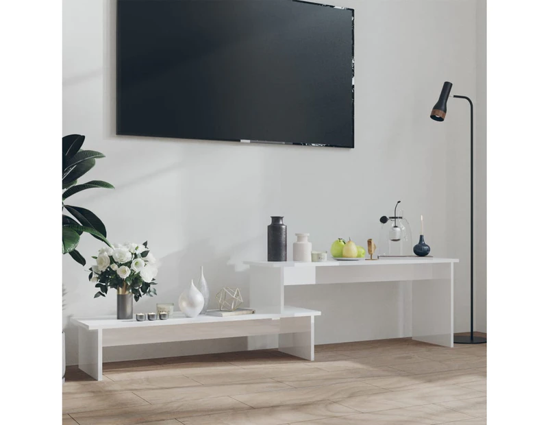 TV Cabinet High Gloss White 180x30x43 cm Engineered Wood
