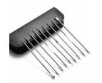 Blackhead Remover Extractor Tool Pimple Blemish Popper Comedone Kit Clip - 9pcs