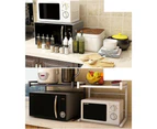 Microwave Shelf Kitchen Organiser Oven Rack Storage Metal Cabinet Shelving - Black