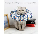 Soft Edge Circle Pet Cat Protection Collar Healing Neck Protection Anti Bite Safty Collar Blue