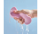Ultra Soft Bath Body Shower Sponge Super Soft Exfoliating Bath Sponge With Hook - Blue